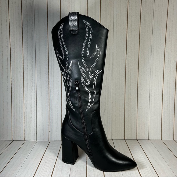 WOMEN’S KNEE HIGH COWBOY BOOTS (ALIAS-S) - Picture 2 of 7